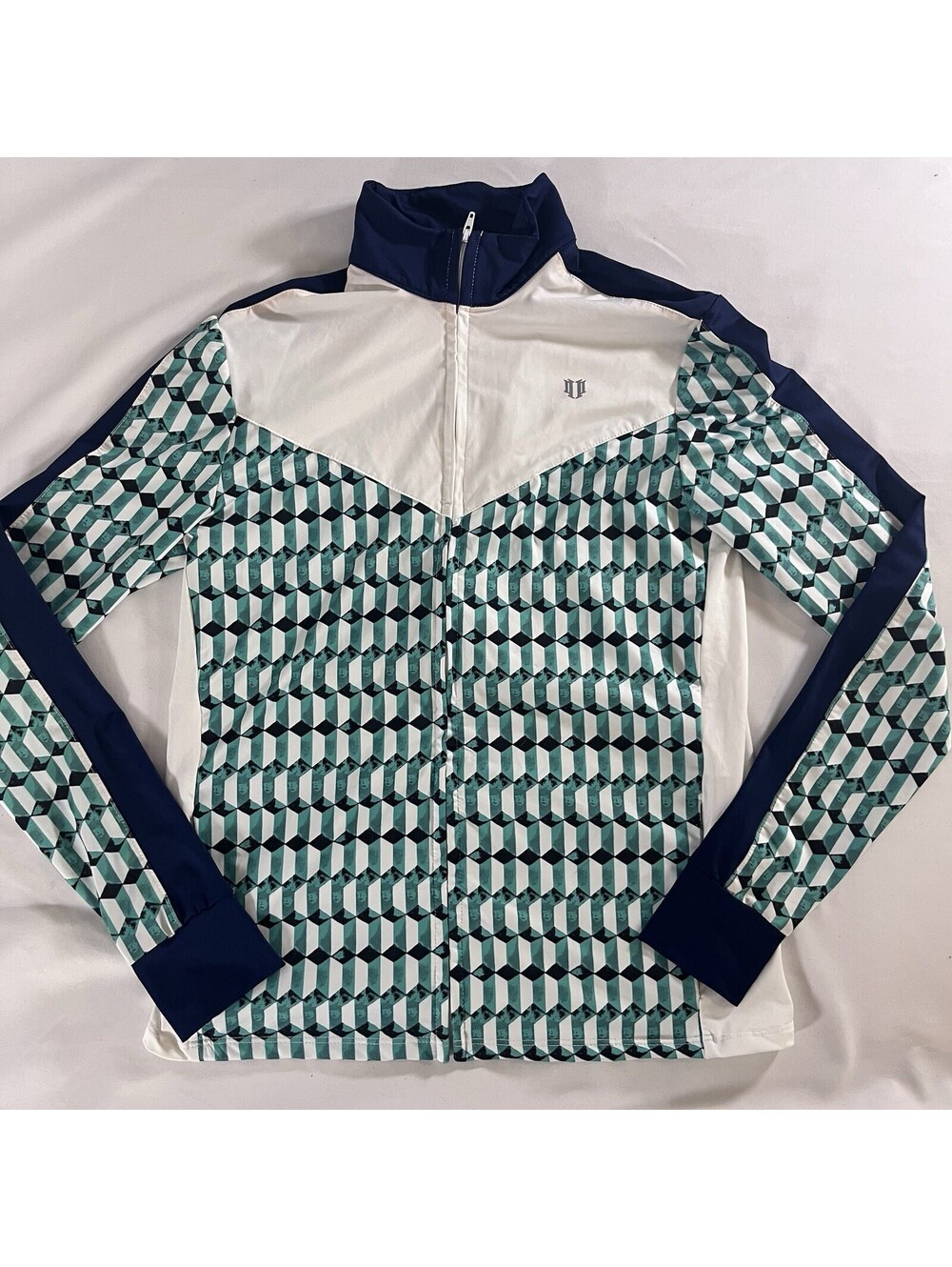 EleVen by Venus Williams Geometric Print Full Zip Track Jacket - Women's XS